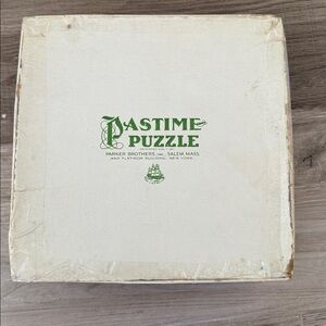 Antique Parker Brother Pastime wood jigsaw Raising The Flag Over New Orleans